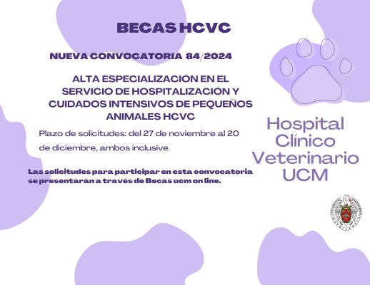 Conv. 84/2024 alta especialización en el Servicio de Hospitalización y Cuidados Intensivos de PA (HCVC)